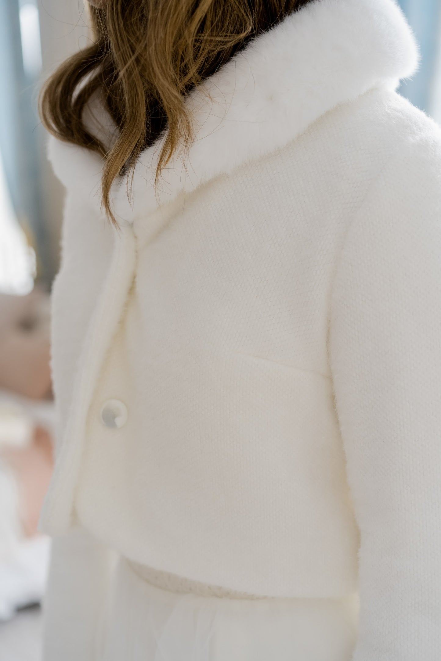 Wedding jacket, Winter wedding coat with fur