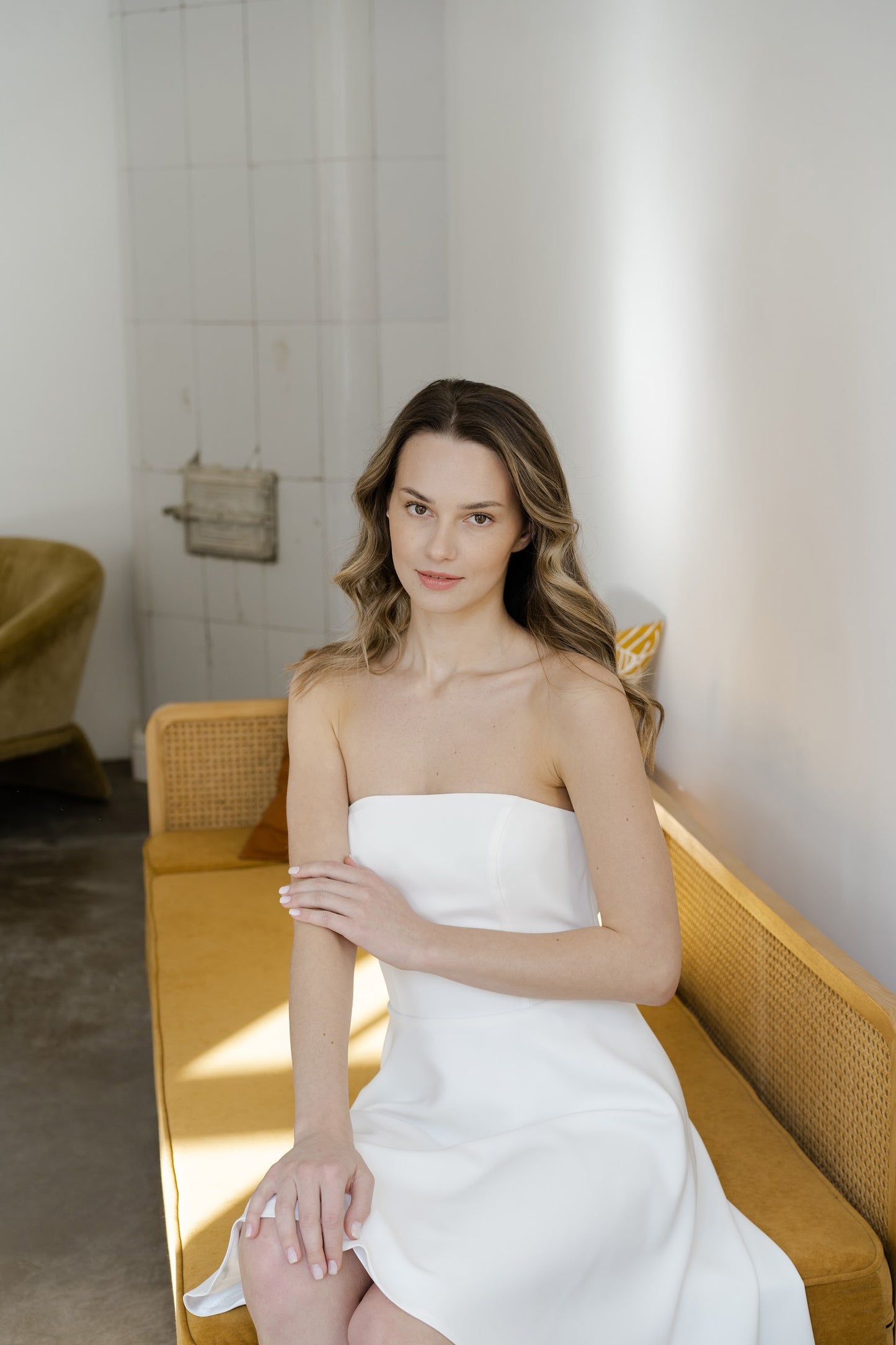 High low skirt • short wedding dress • elegant bridal gown