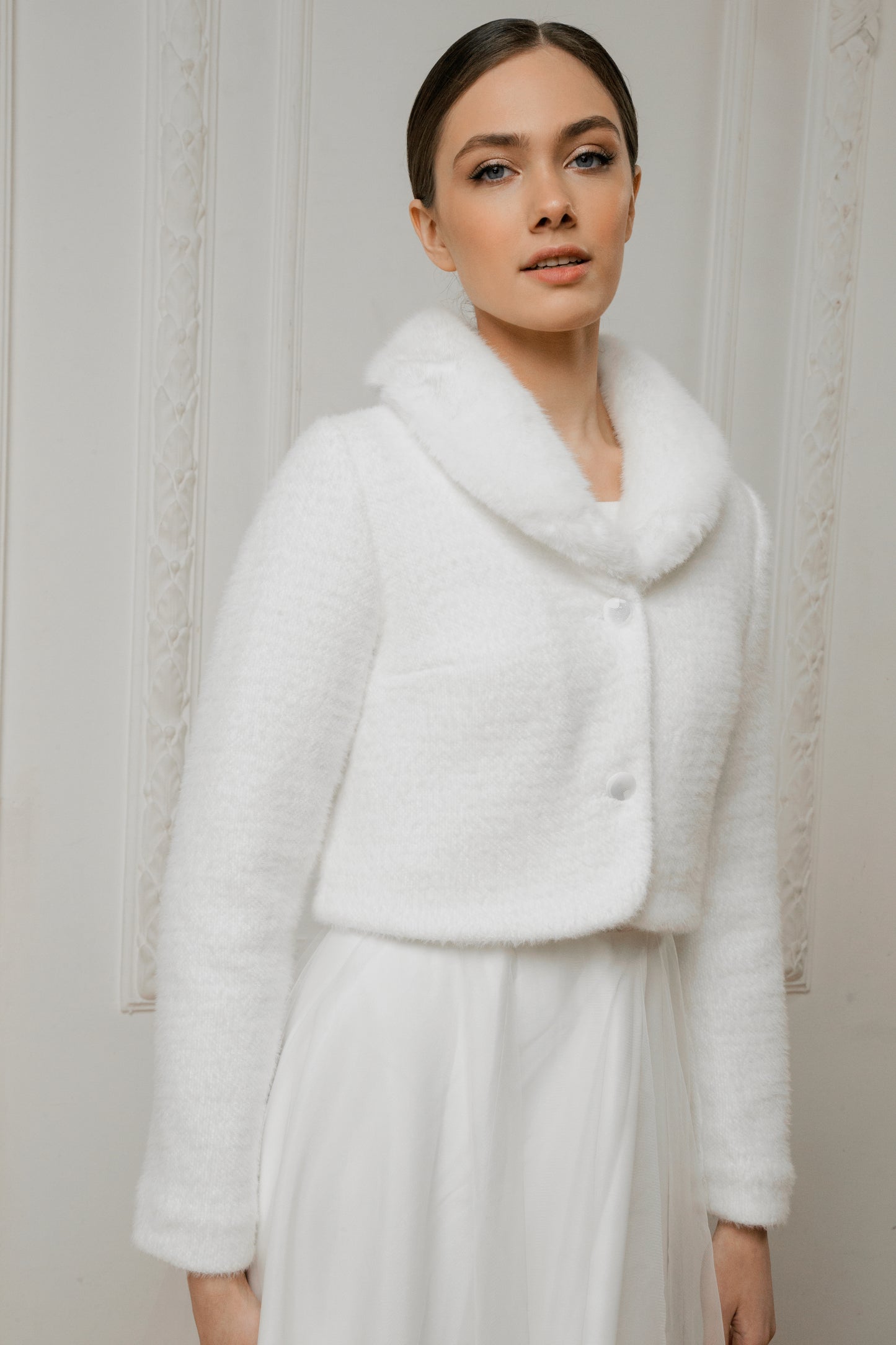 Wedding jacket, Winter wedding coat with fur