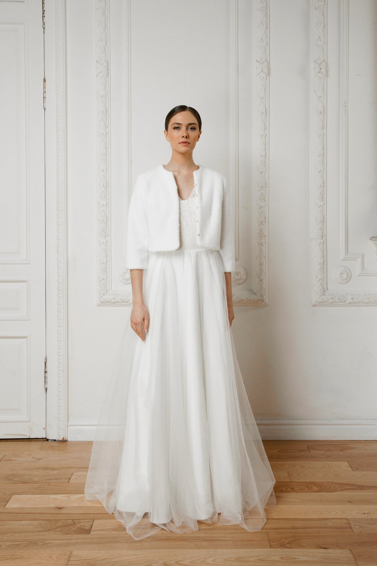 Wedding jacket • wedding bolero • bridal jacket • bridal wrap • minimalist simple wedding dress • bridal jacket for wedding dress