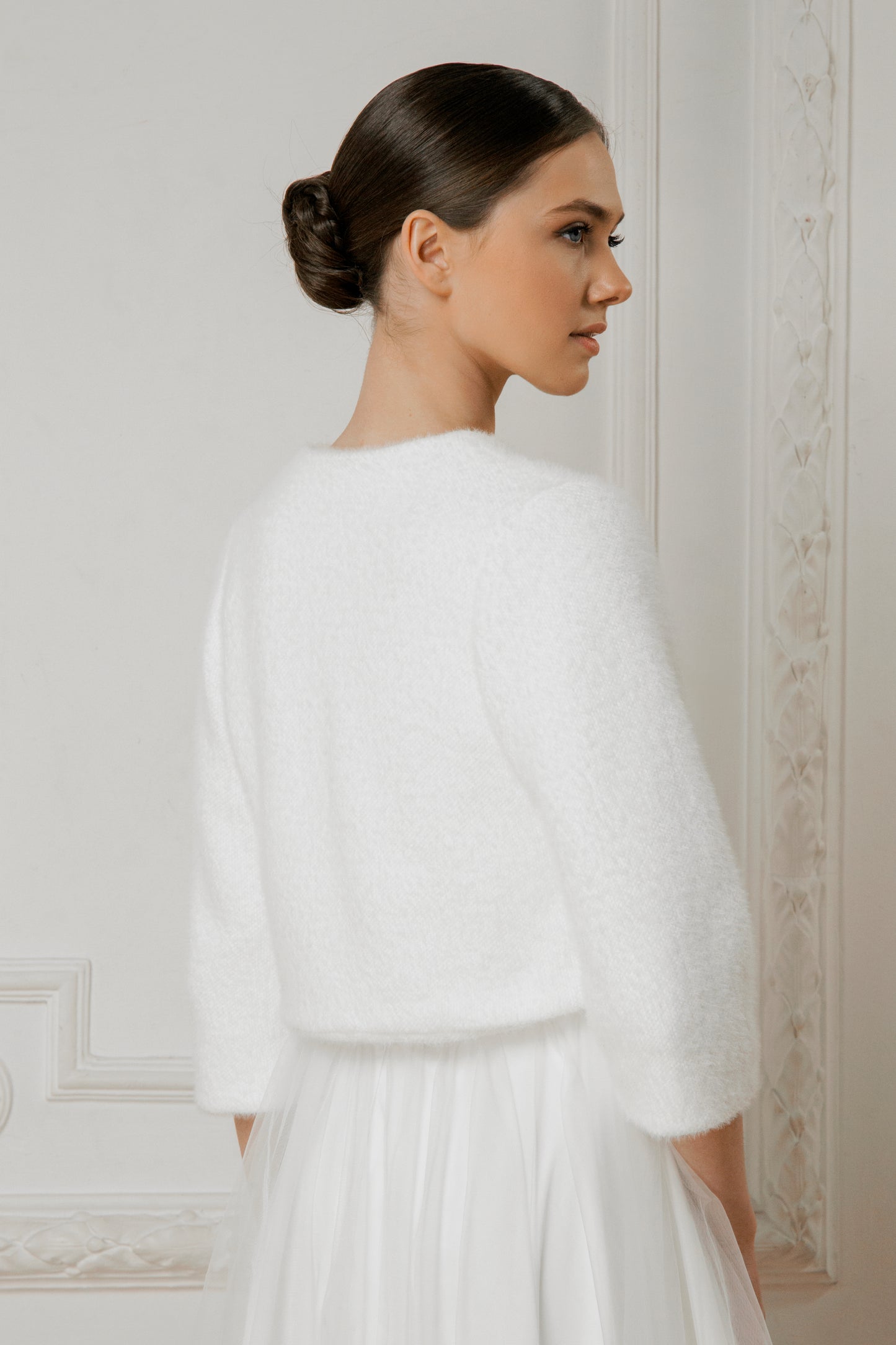 Wedding jacket • wedding bolero • bridal jacket • bridal wrap • minimalist simple wedding dress • bridal jacket for wedding dress