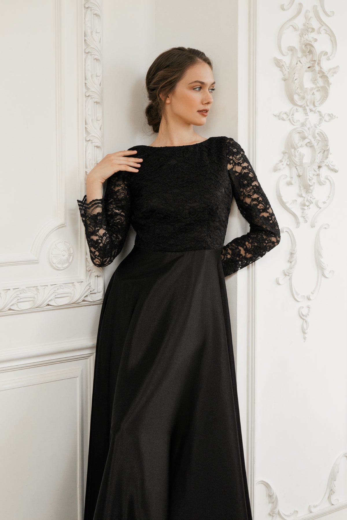 Black wedding dress • long sleeve wedding dress