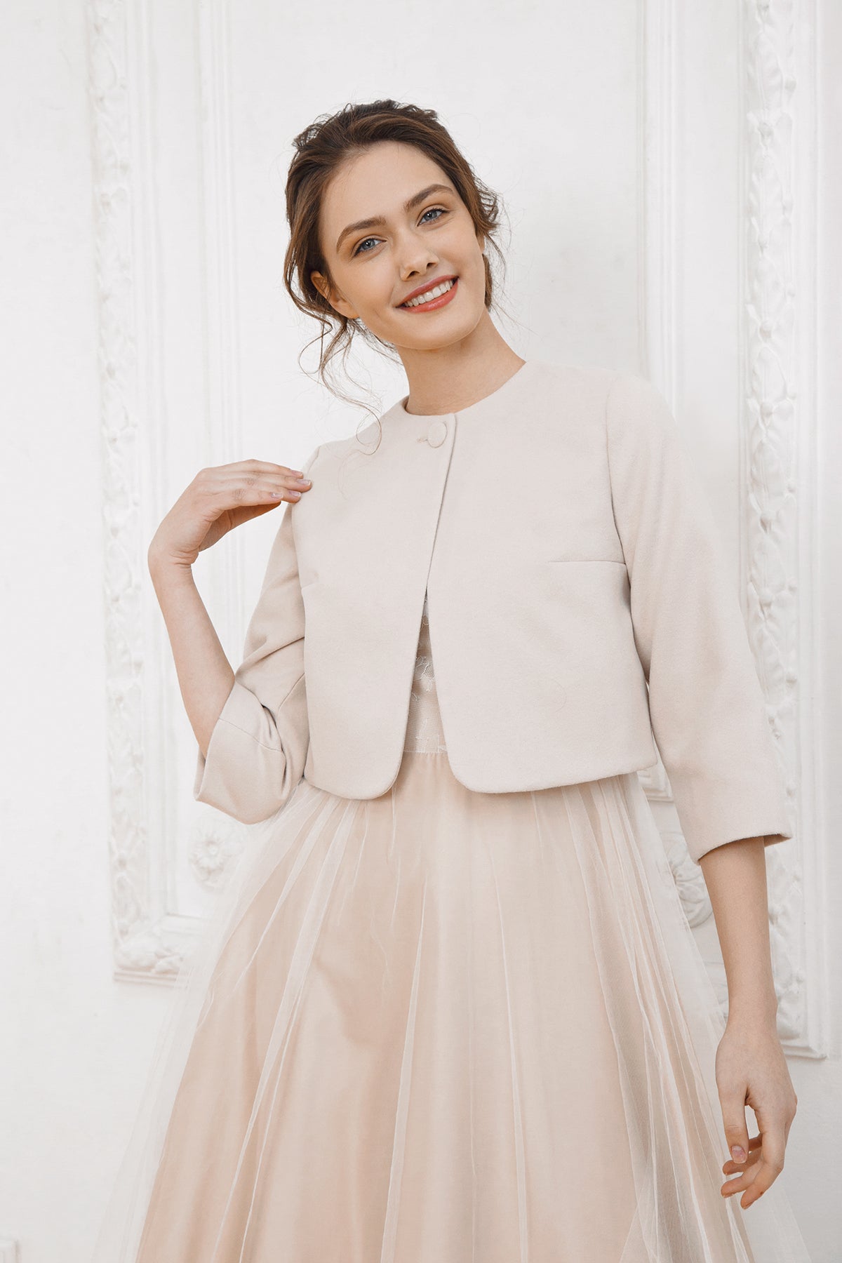 Wedding jacket • bridal cape • embroidered wedding cape • bridal jacket • bridal wrap • blush wedding jacket • bride jacket • bridal wrap