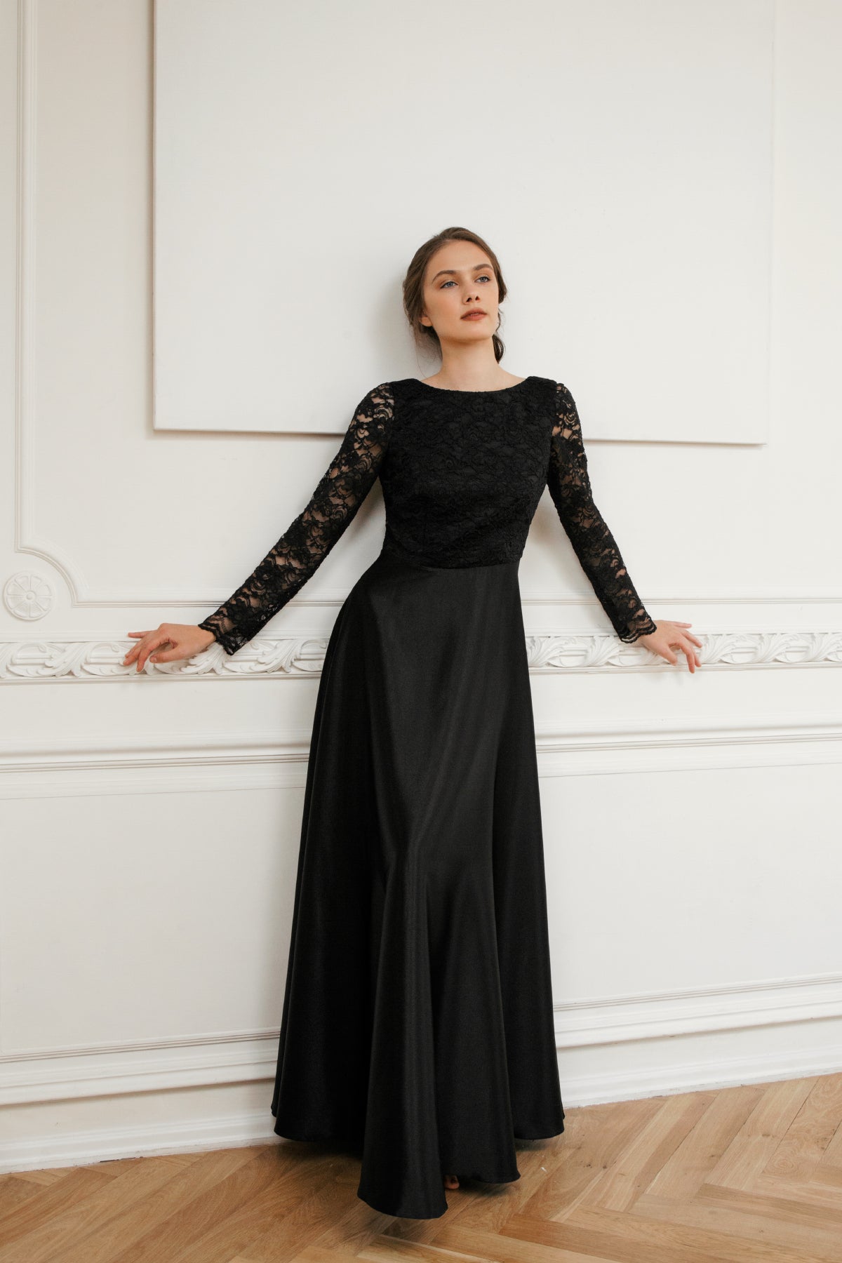 Black wedding dress • long sleeve wedding dress