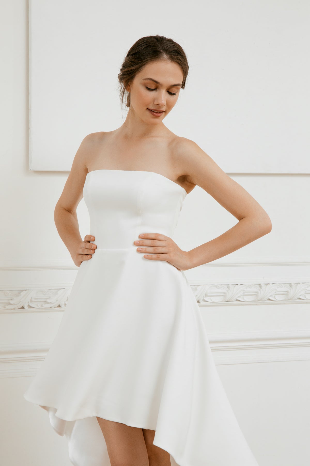 High low skirt • short wedding dress • elegant bridal gown