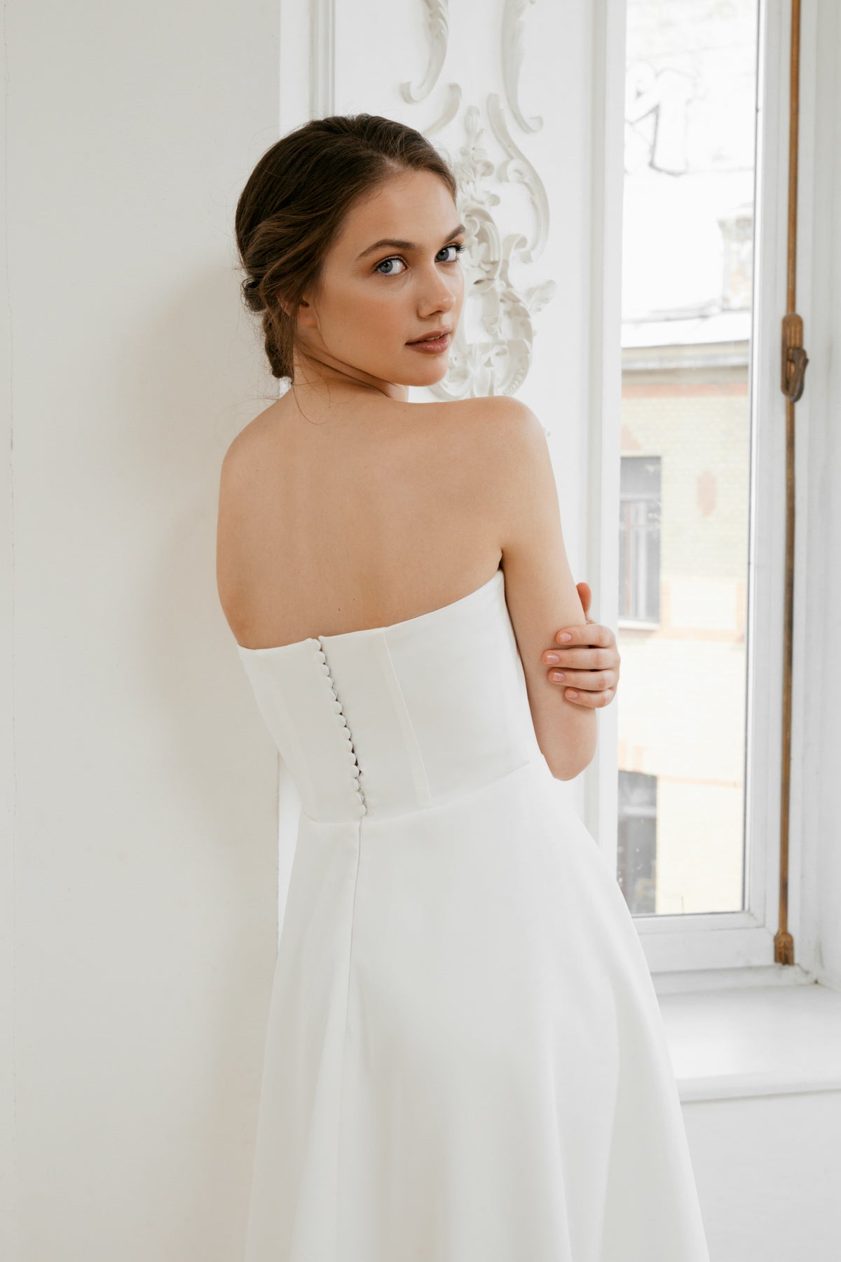 High low skirt • short wedding dress • elegant bridal gown