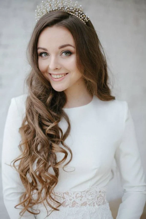 Long sleeve wedding dress • winter wedding dress • lace wedding dress