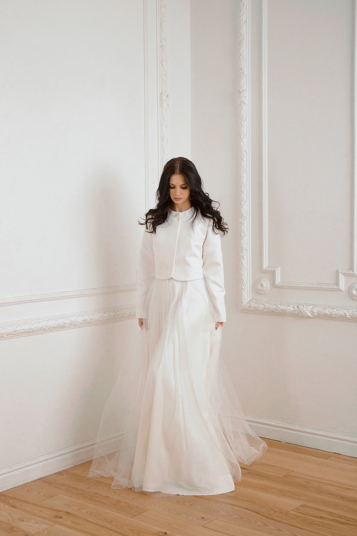 Bridal jacket • wedding jacket • wedding bolero • bridal wrap • minimalist wrap wedding dress • bridal jacket for wedding dress
