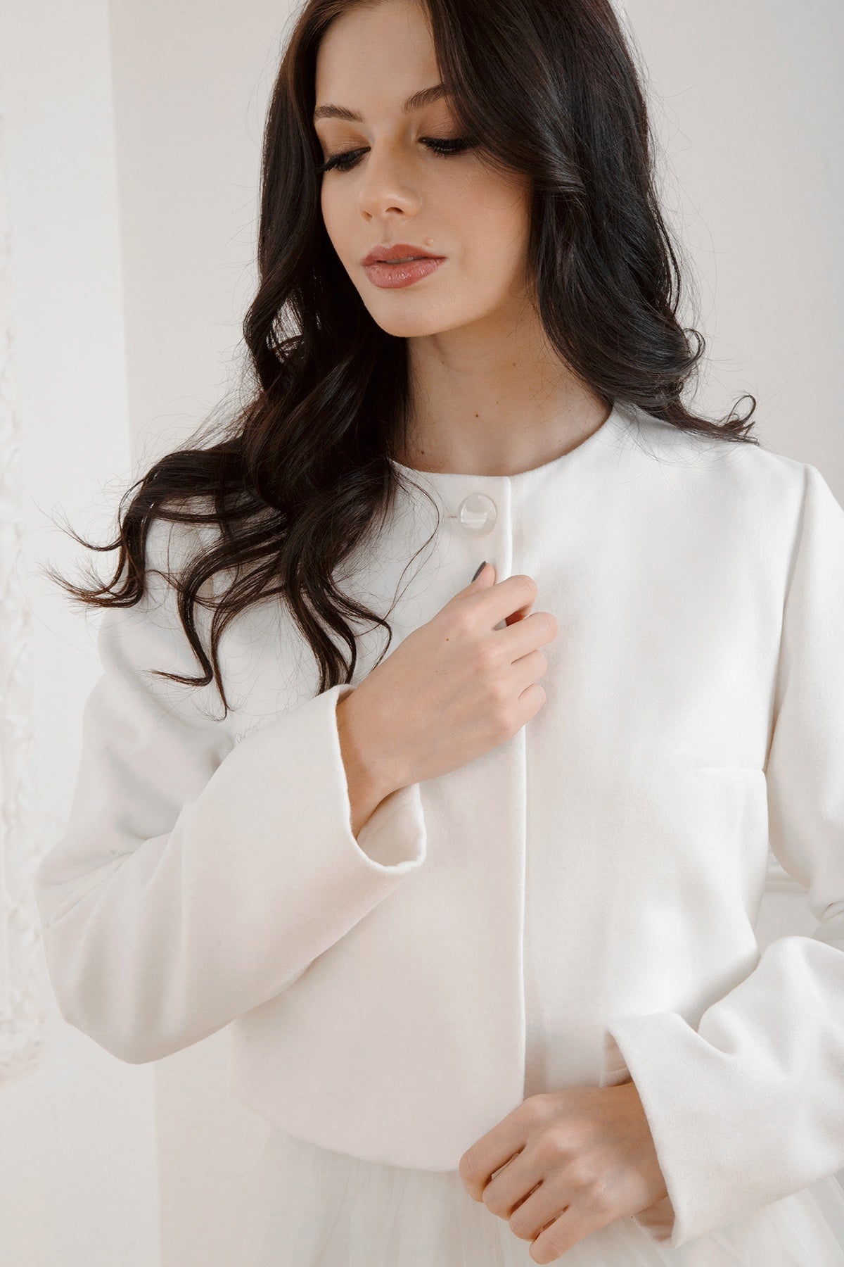 Bridal jacket • wedding jacket • wedding bolero • bridal wrap • minimalist wrap wedding dress • bridal jacket for wedding dress
