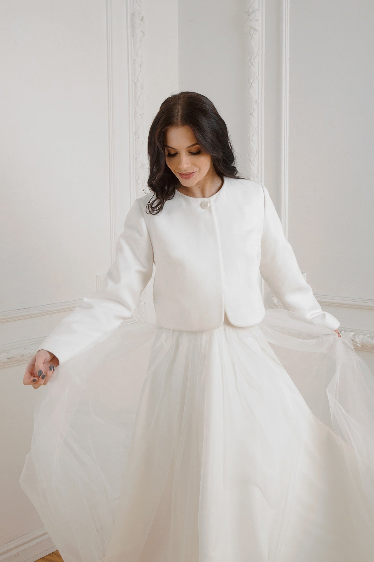 Bridal jacket • wedding jacket • wedding bolero • bridal wrap • minimalist wrap wedding dress • bridal jacket for wedding dress