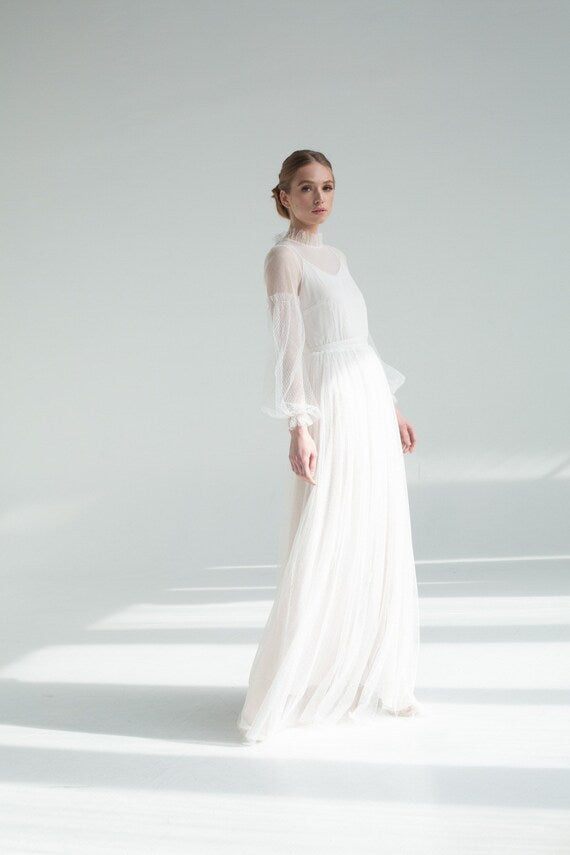 Tulle wedding dress • romantic wedding dress • boho wedding dress • fairy wedding dress • satin wedding dress • wedding gown