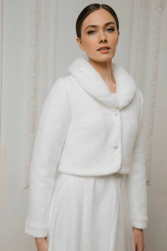 Wedding jacket, Winter wedding coat with fur