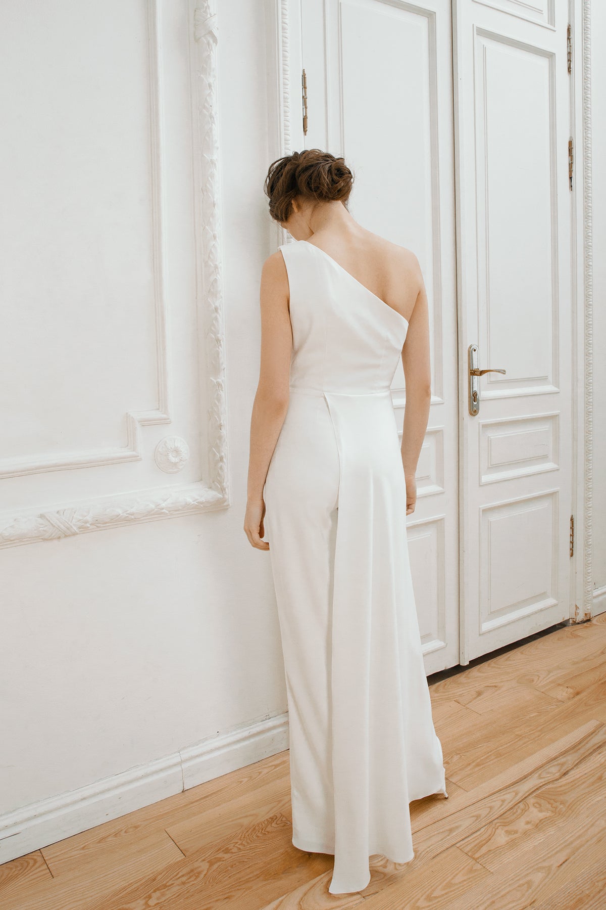 Wedding jumpsuit • bridal wedding jumpsuit • alternative wedding dress • one shoulder jumpsuit