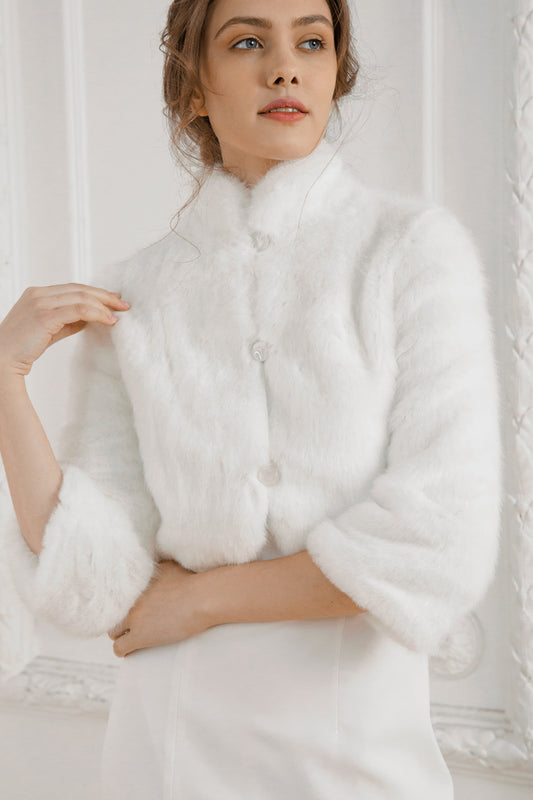 Faux fur bridal jacket. Wedding jacket coat. Winter wedding wrap