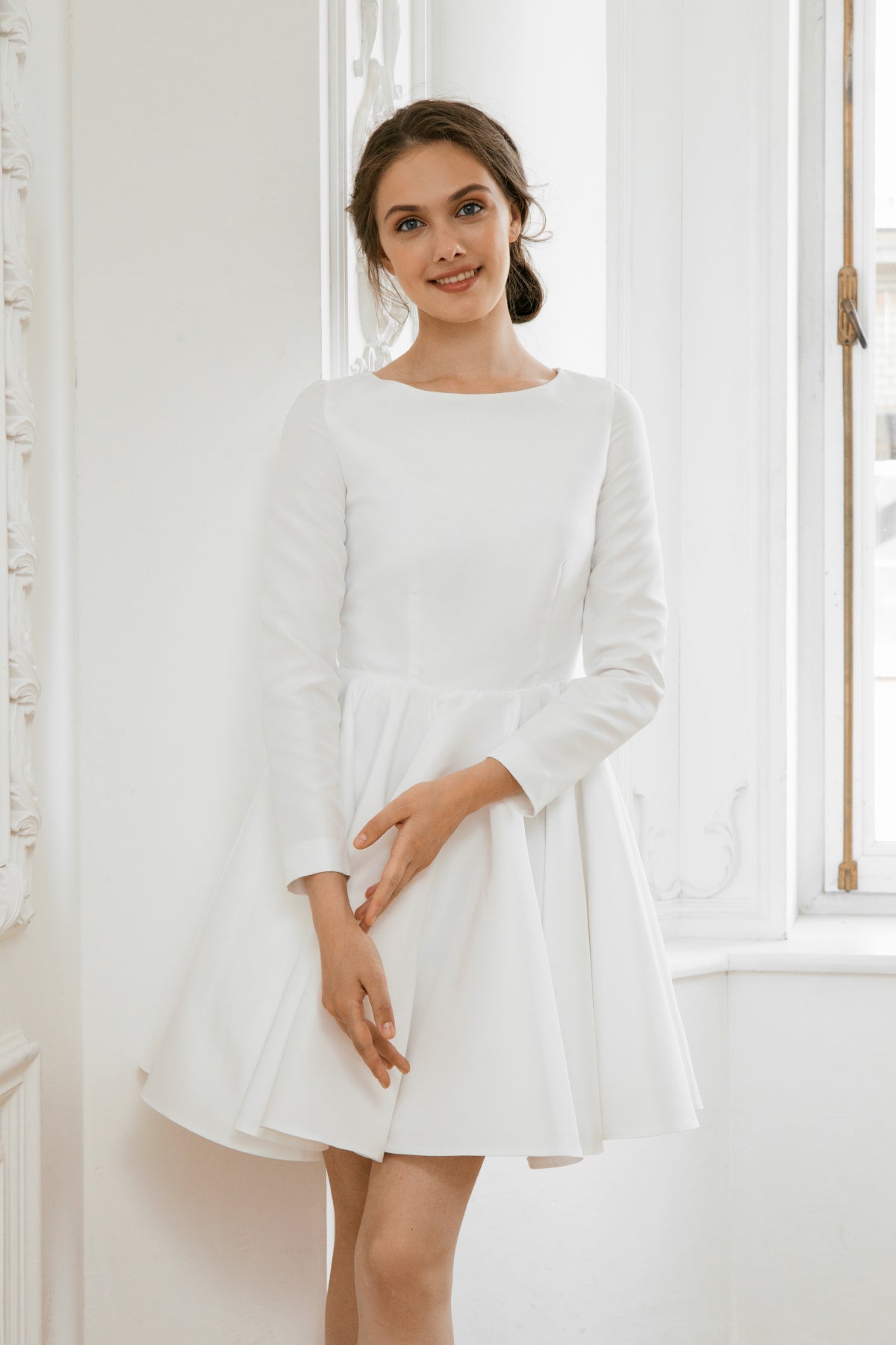 long sleeve white rehearsal dress Rehearsal Dinner Dresses | White Rehearsal Dinner Dresses for Brides