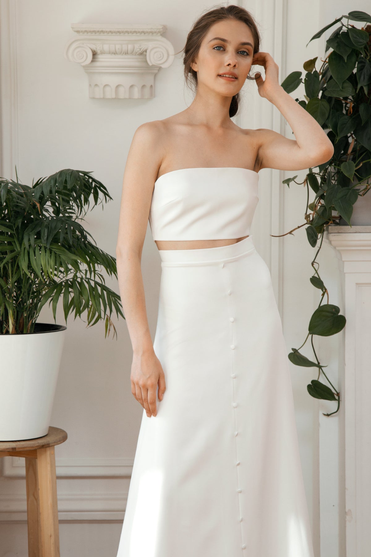 Two piece wedding dress by Modern Bride Studio